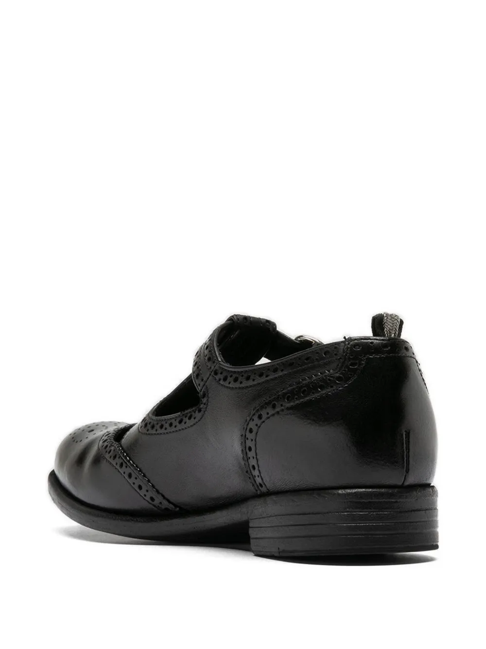 Officine Creative Calixte geperforeerde leren loafers Zwart