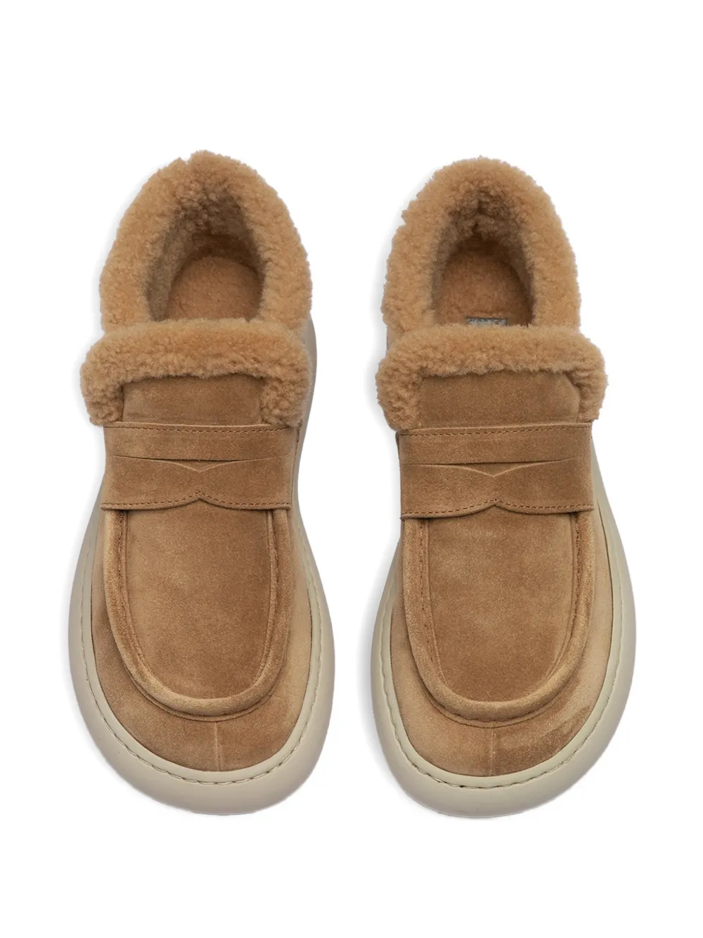 Officine Creative Dinghy leren loafers Bruin