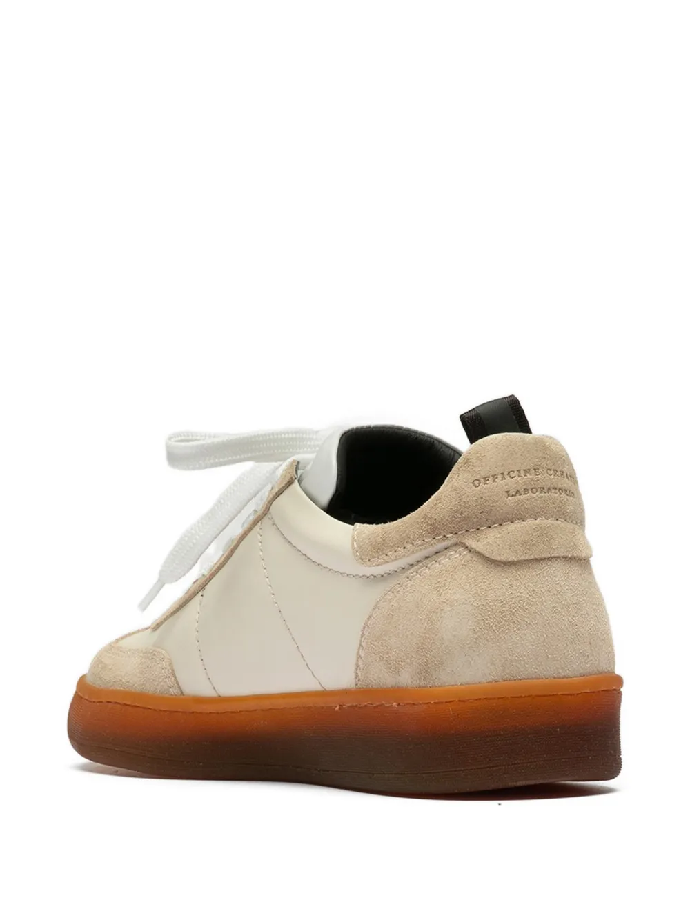 Officine Creative Rekombined panelled leather sneakers Beige