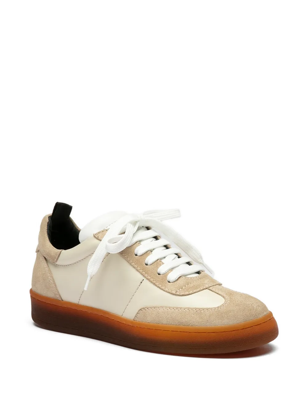 Officine Creative Rekombined panelled leather sneakers Beige