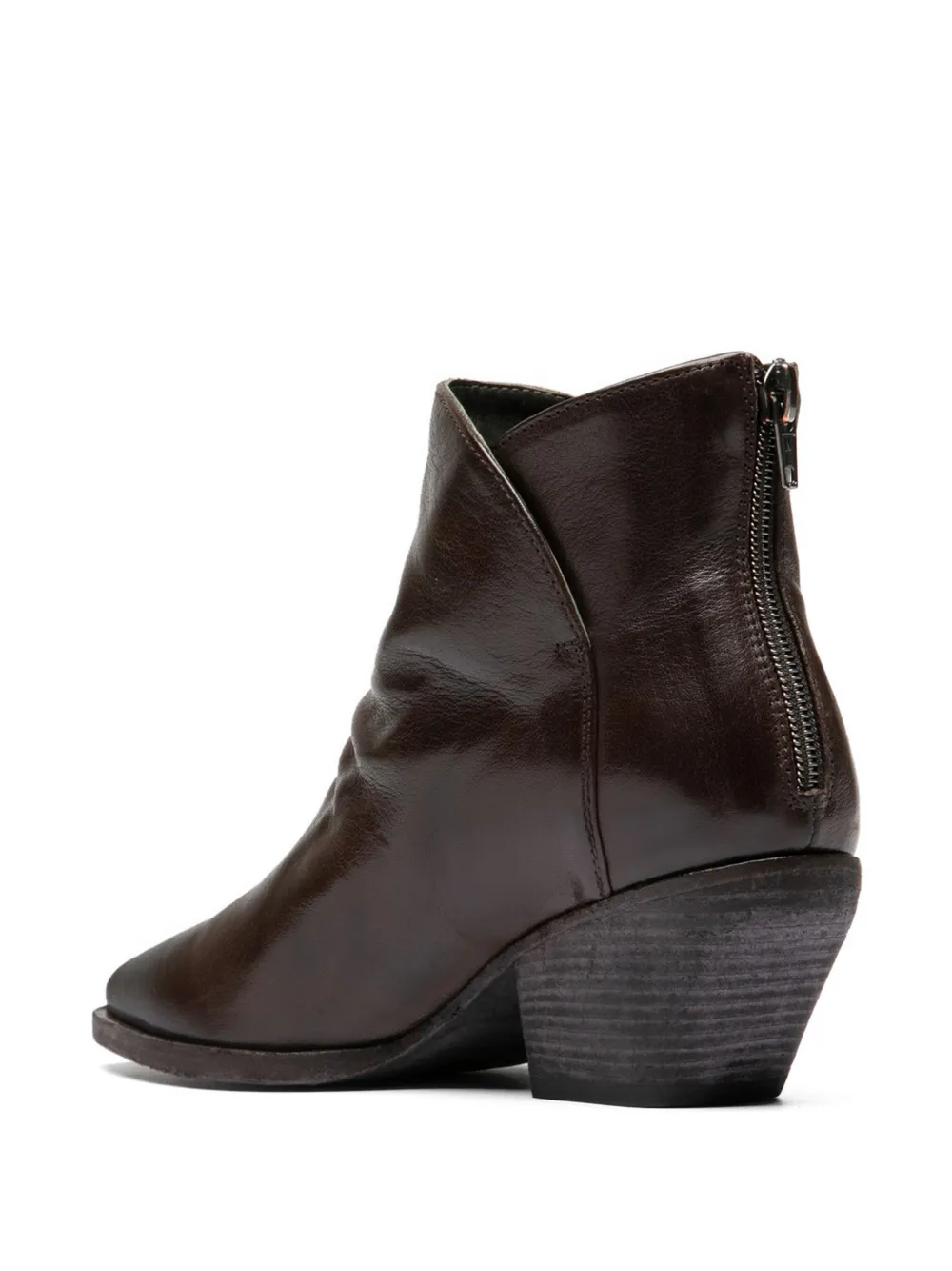 Officine Creative Arielle leren laarzen met puntige neus Bruin