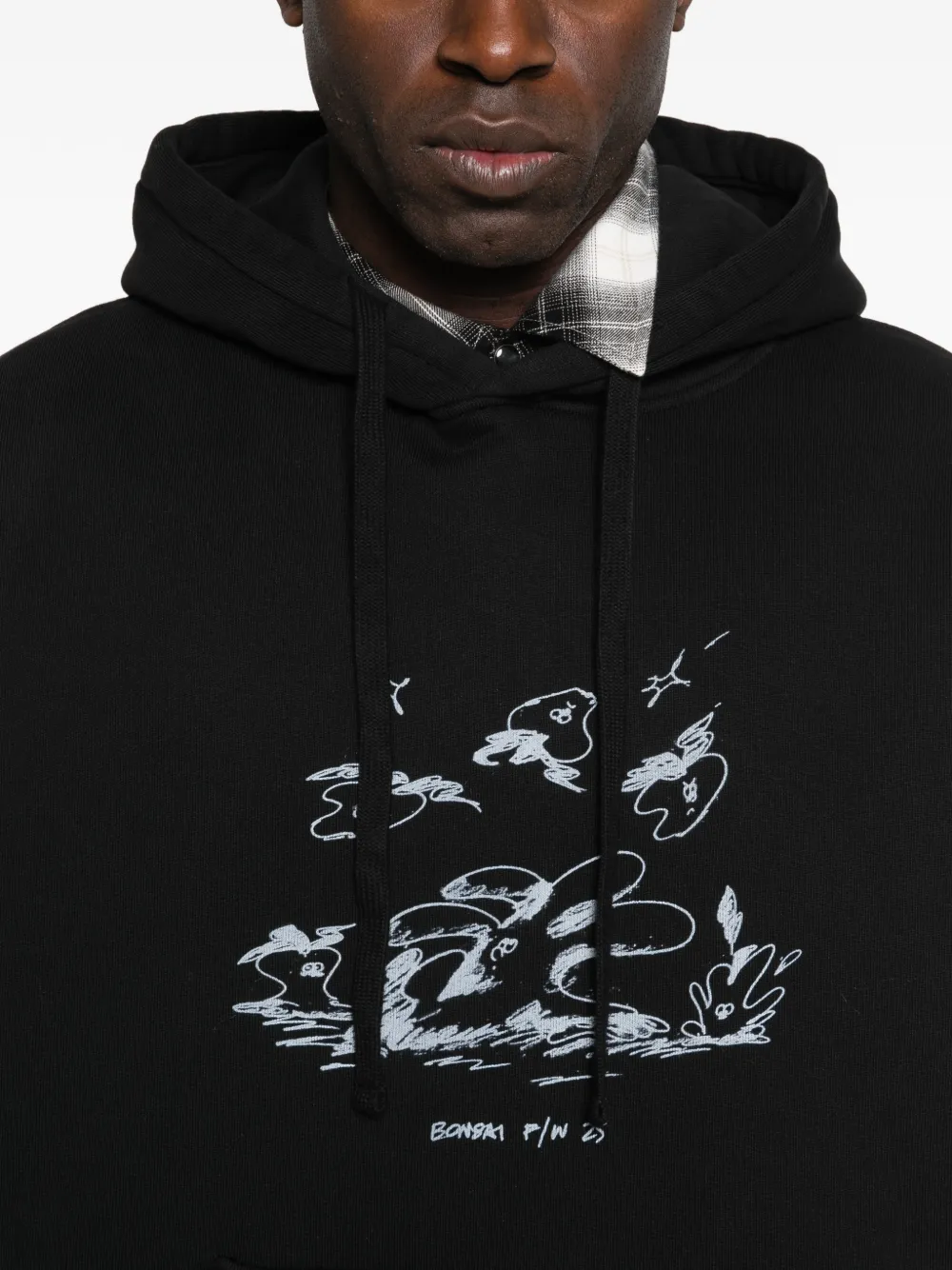 Bonsai Alberello hoodie met grafische print Zwart