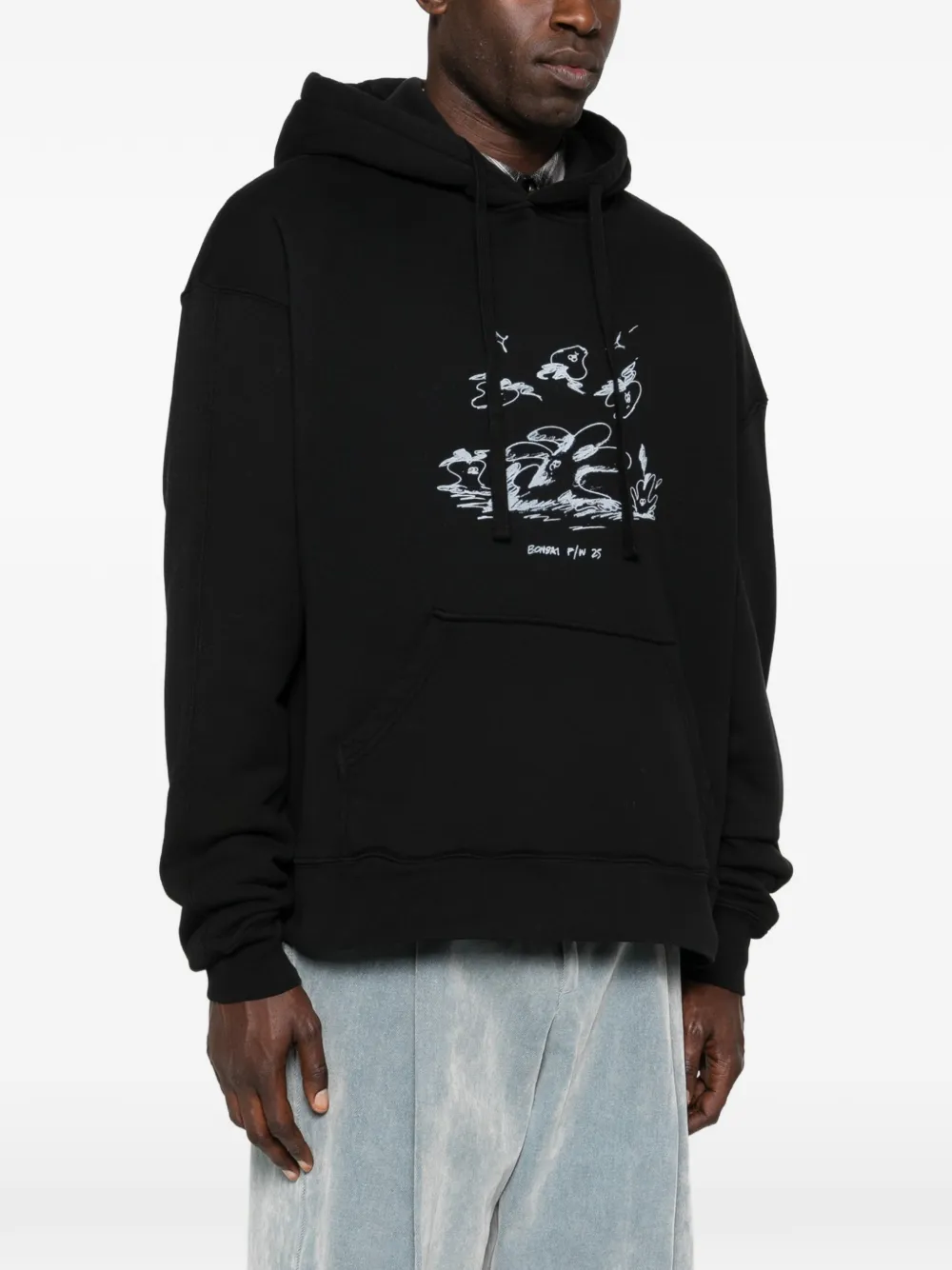 Bonsai Alberello hoodie met grafische print Zwart