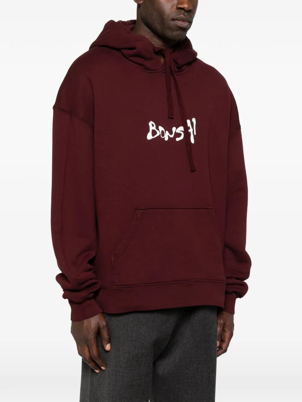 Bonsai Hoodie met print Rood