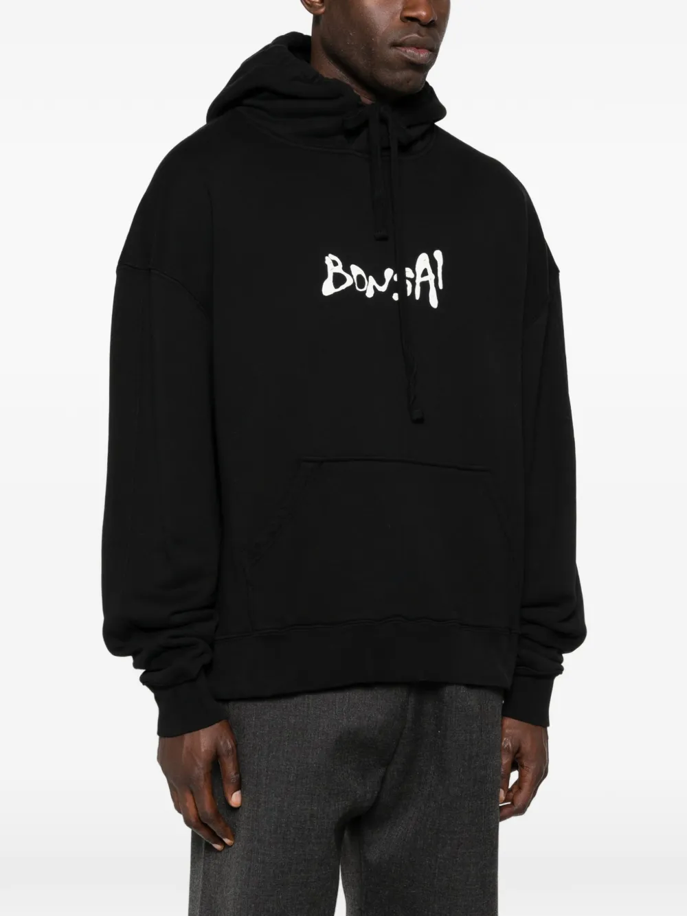 Bonsai Hoodie met print Zwart