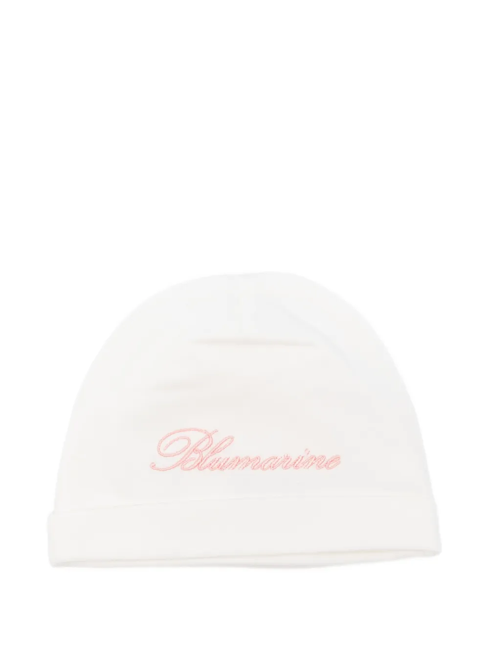 Miss Blumarine logo-embroidery hat - Bianco