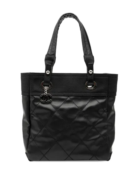 CHANEL Pre-Owned 2006-2008 Small Quilted Coated Canvas Paris Biarritz tote bag