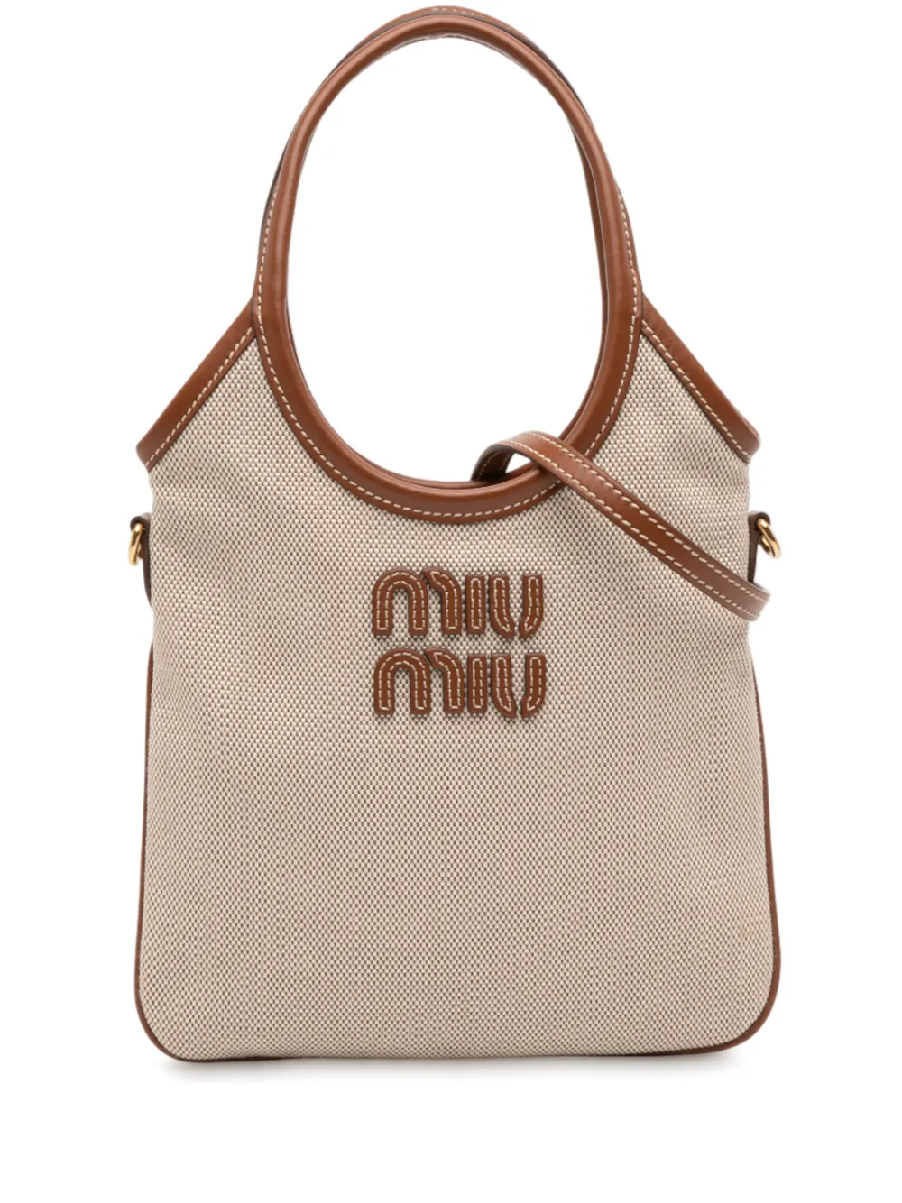 Miu Miu Pre-Owned 2010-2025 Canvas Ivy satchel - Marrone