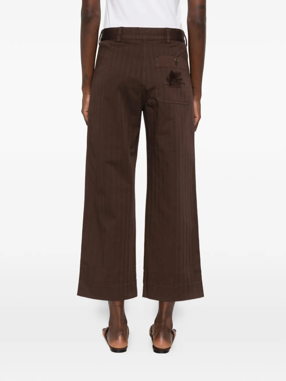patch-pocket herringbone trousers