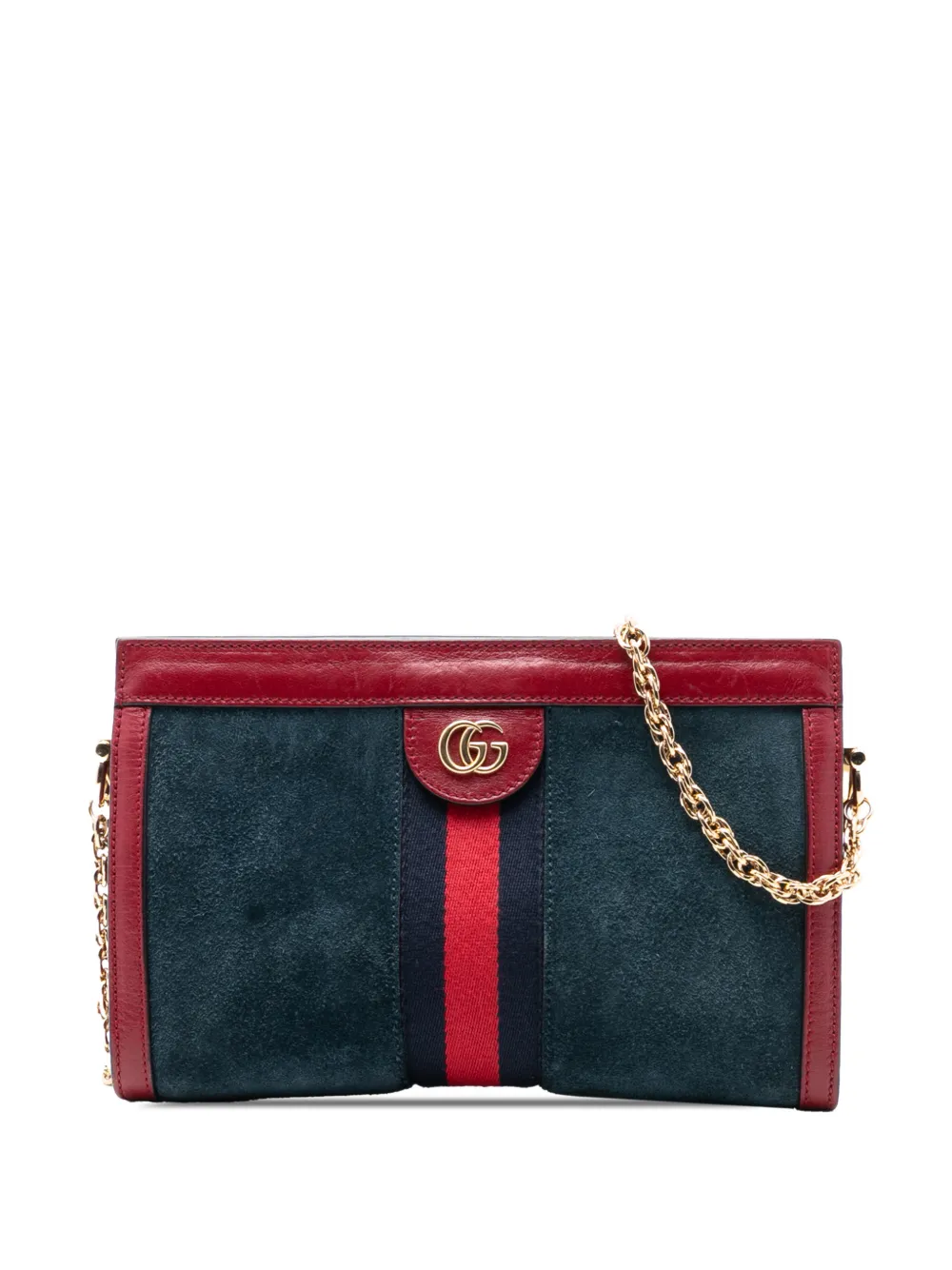 Gucci Pre-Owned 2016-2025 Small Suede Ophidia Chain crossbody bag - Blu