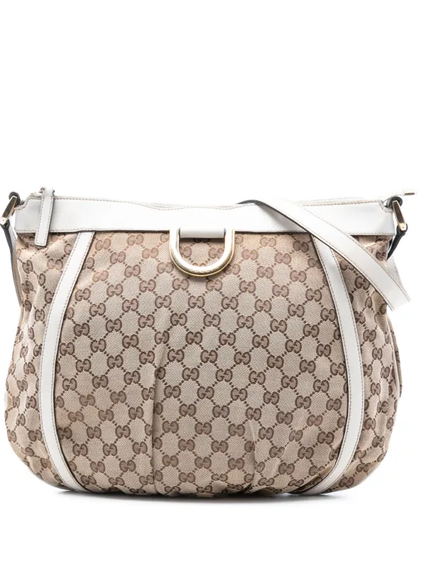 Gucci GG柄 ハンドバッグ Dリング ブラウン Gucci Pre-Owned 2016-2025 GGキャンバス アビー Dリング ショルダー