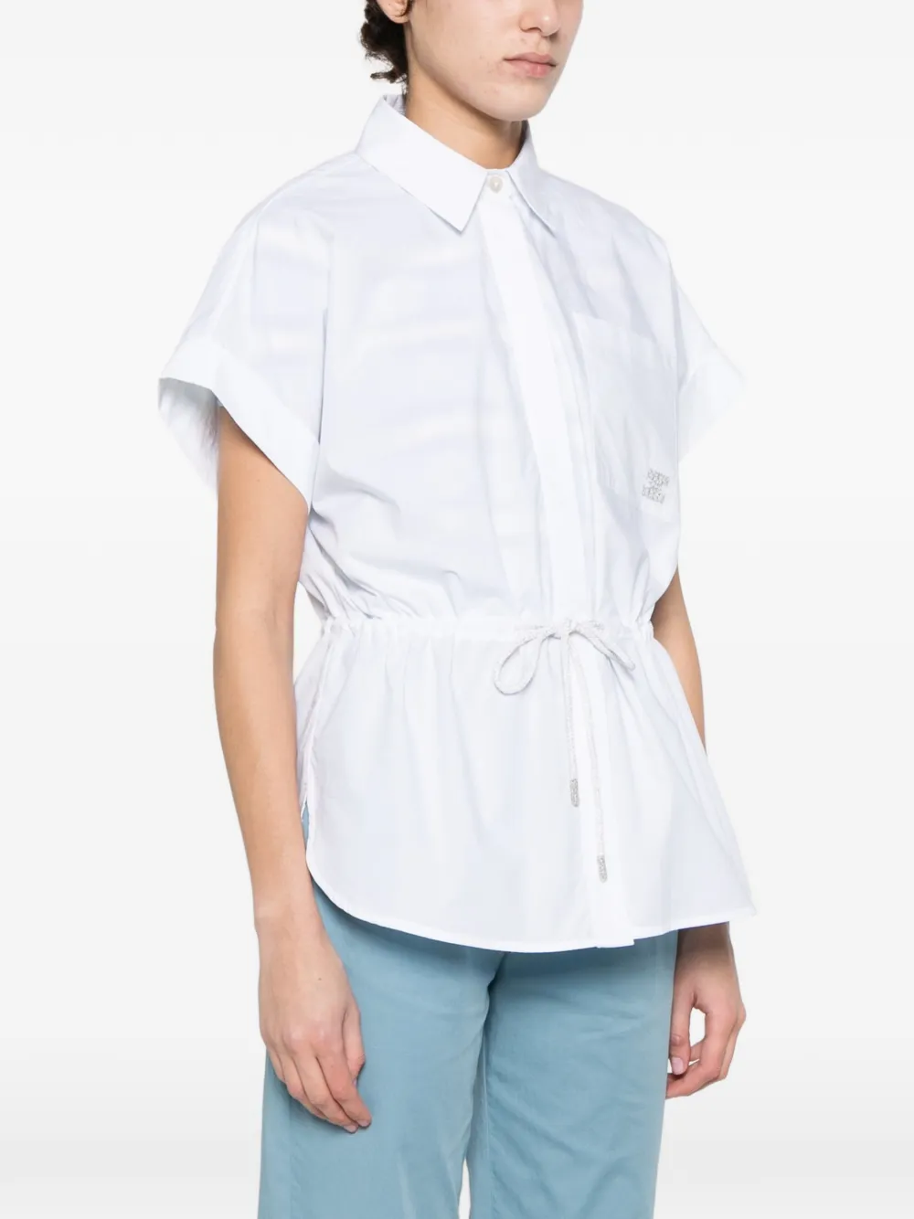  Panicale Drawstring Pocket Shirt - White 