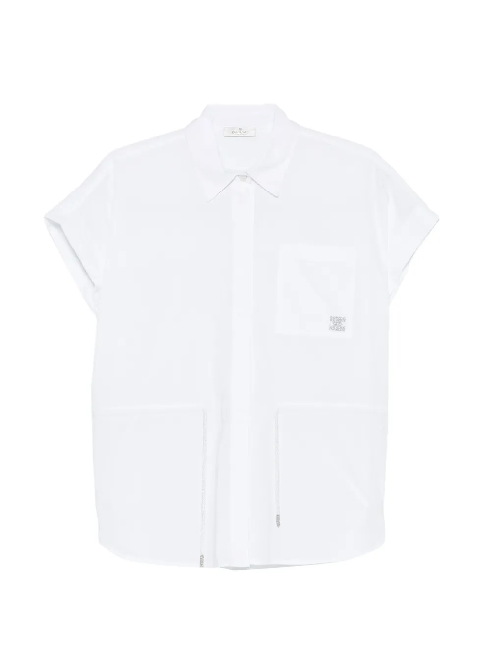 PANICALE drawstring pocket shirt - Bianco