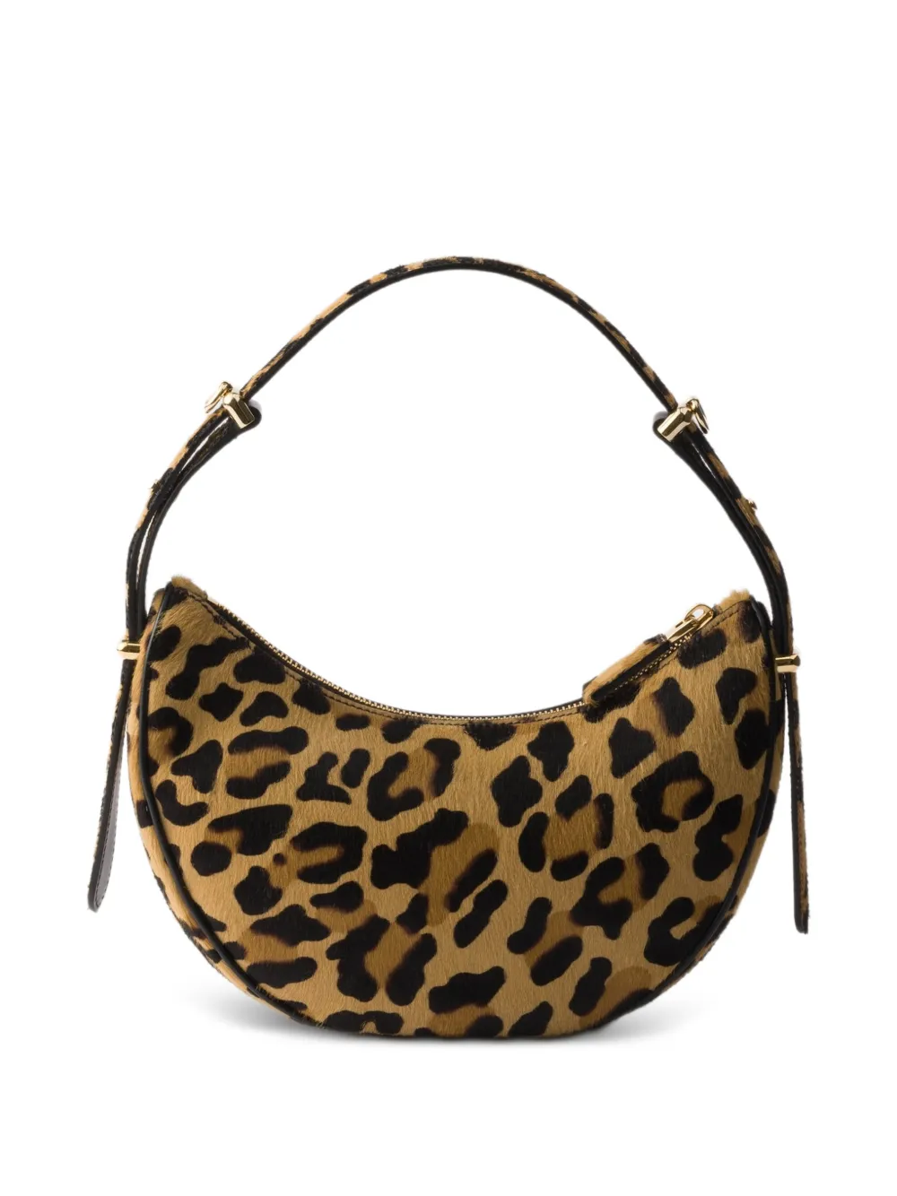  Prada Mini Arqué Printed Leather Shoulder Bag - Neutrals 