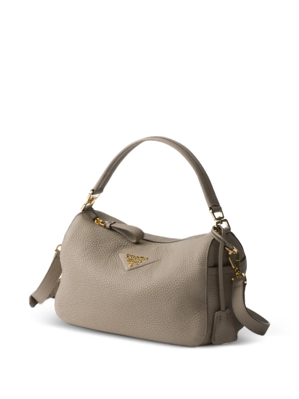 Prada Leren schoudertas Beige