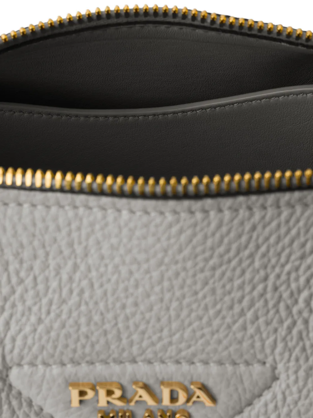 Prada Leren shopper Grijs