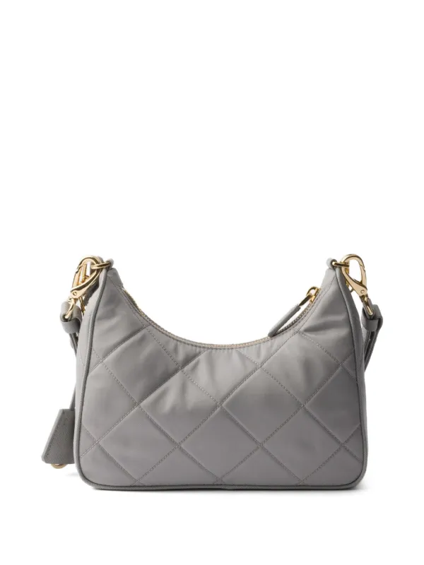 PRADA キルティング ショルダーバッグ Prada リエディション キルティング ショルダーバッグ | グレー