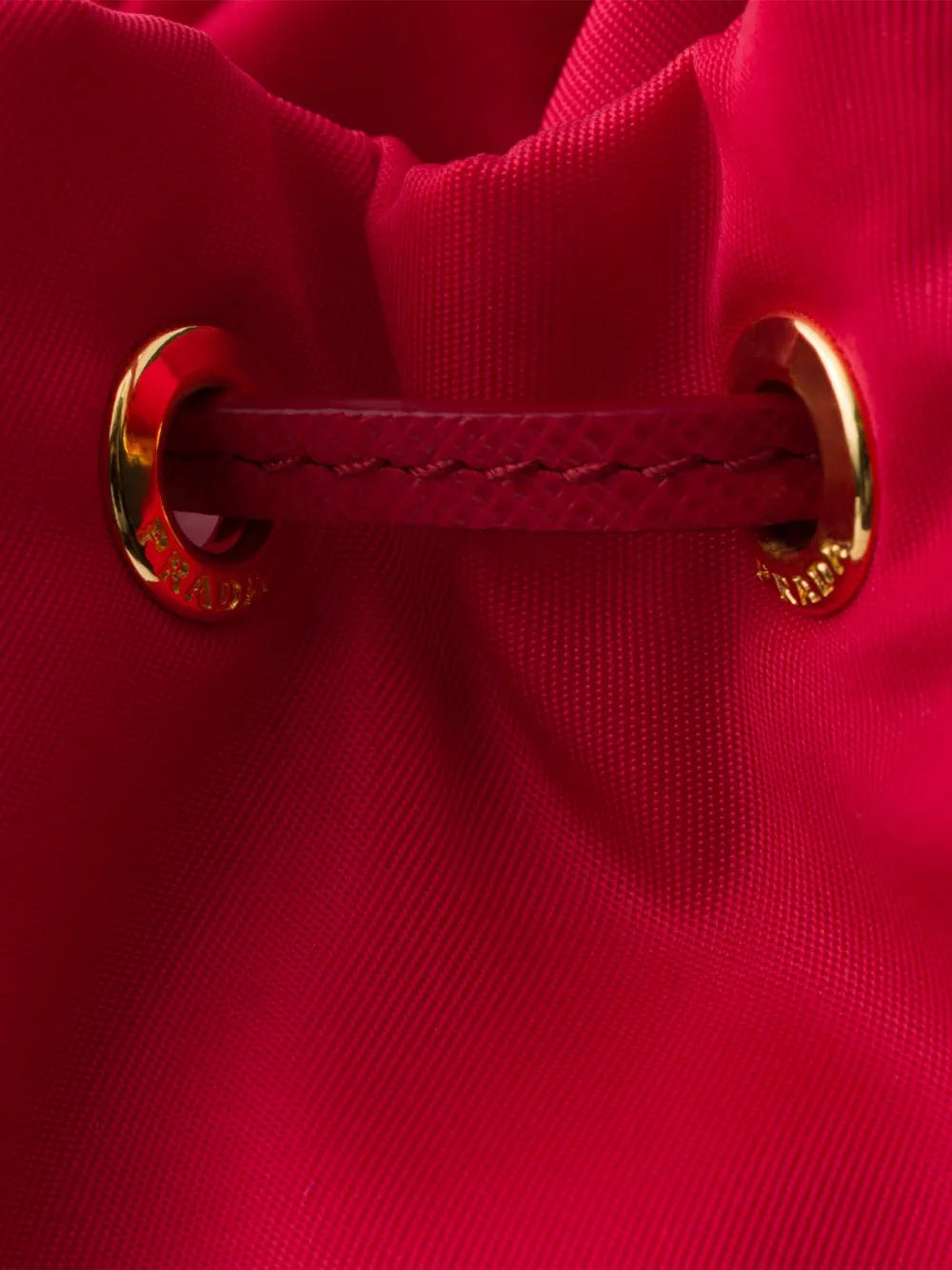 Prada Duet Re-Nylon bucket-tas Rood
