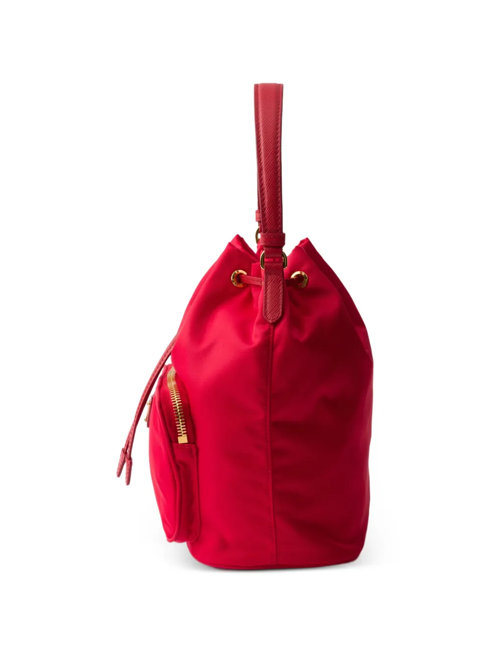 Prada Duet Re-Nylon bucket-tas Rood