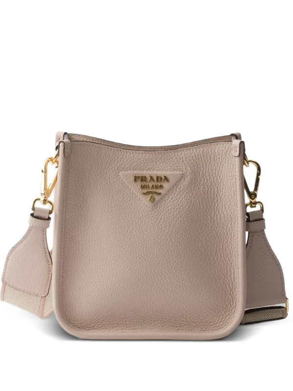 Prada レザー ショルダーバッグ | ニュートラル | FARFETCH JP