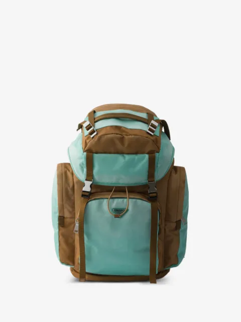 Prada Grote Re-Nylon en Saffiano leren rugzak