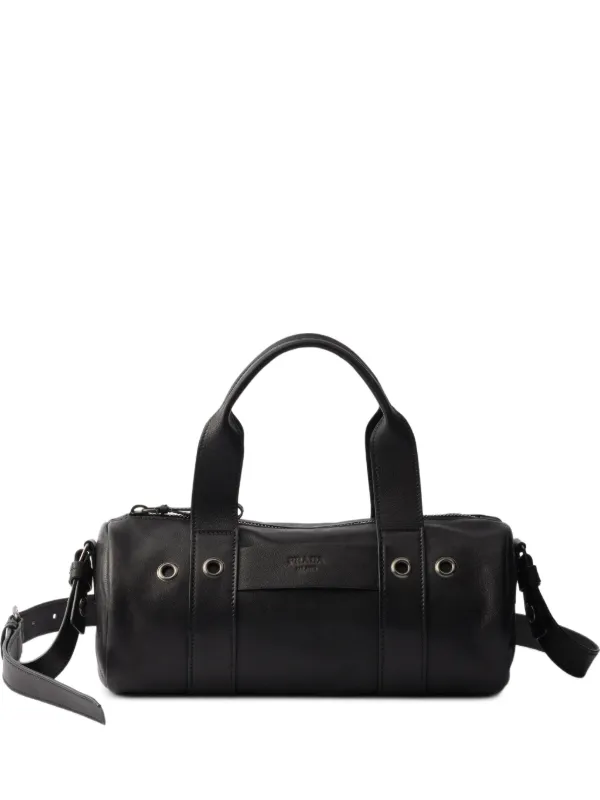 Prada Route レザー ハンドバッグ L | ブラック | FARFETCH JP