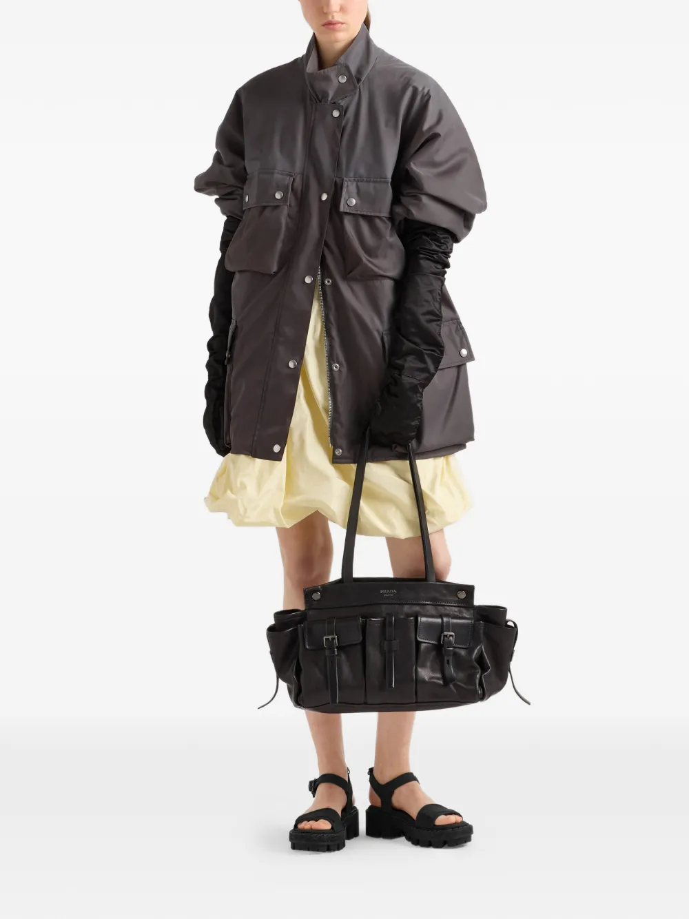 Prada Grote Route shopper Zwart