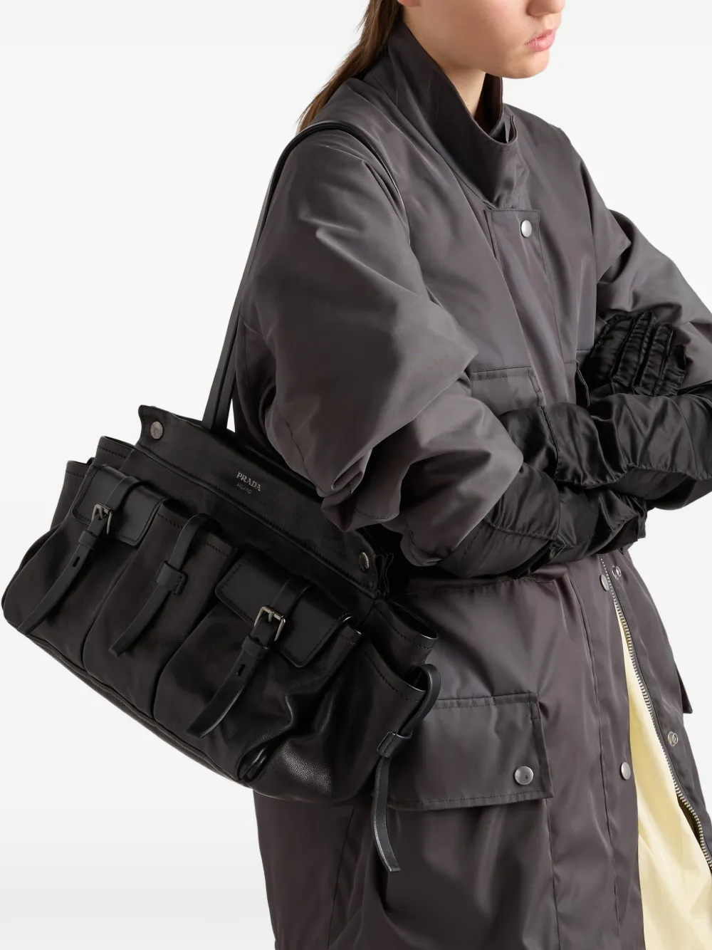 Prada Grote Route shopper Zwart