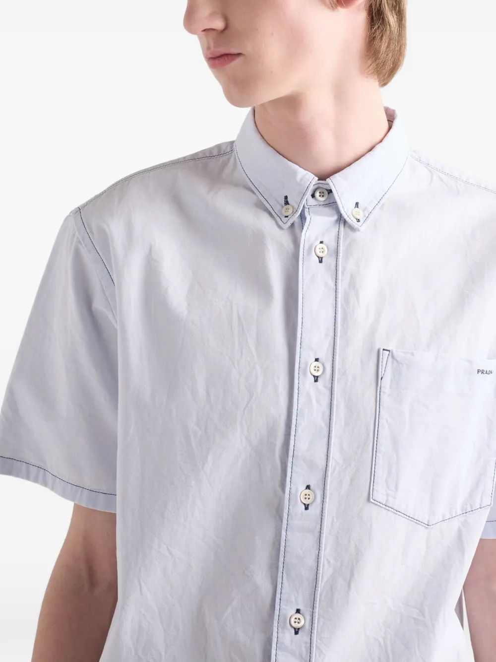Prada Chambray overhemd Blauw
