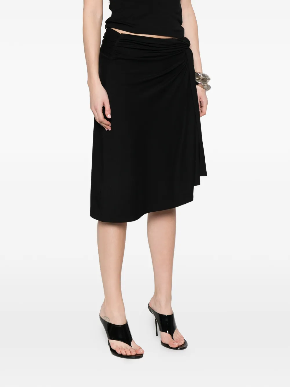  Paris Georgia Ida Knotted Midi Skirt - Black 