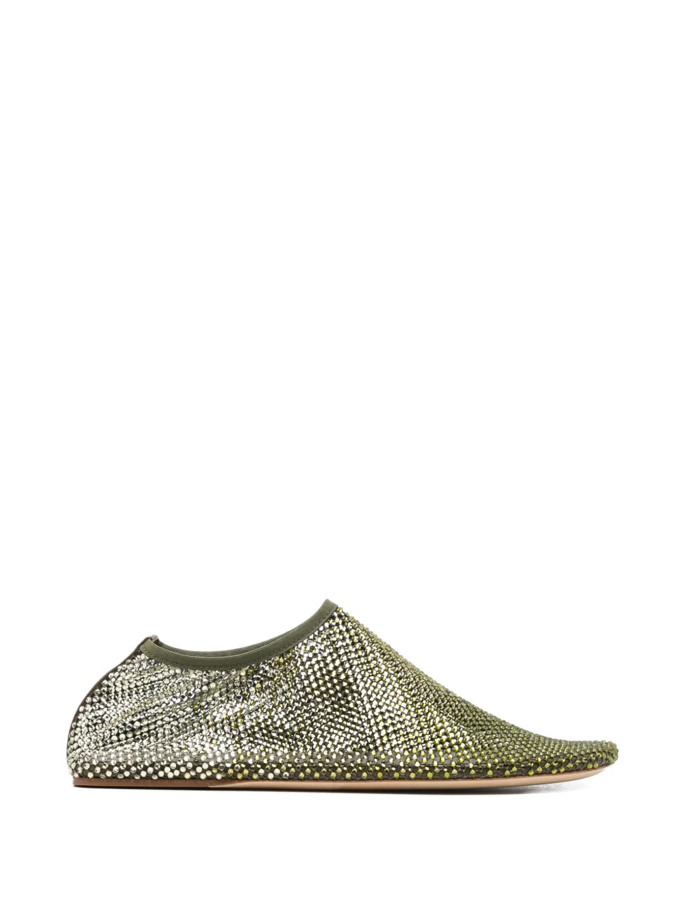 Christopher Esber Minette crystal-embellished ballet flats - Verde