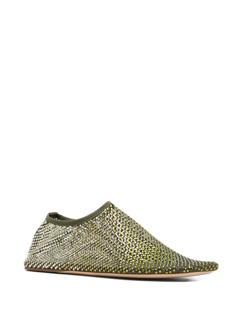 Christopher Esber Minette crystal-embellished ballet flats Groen