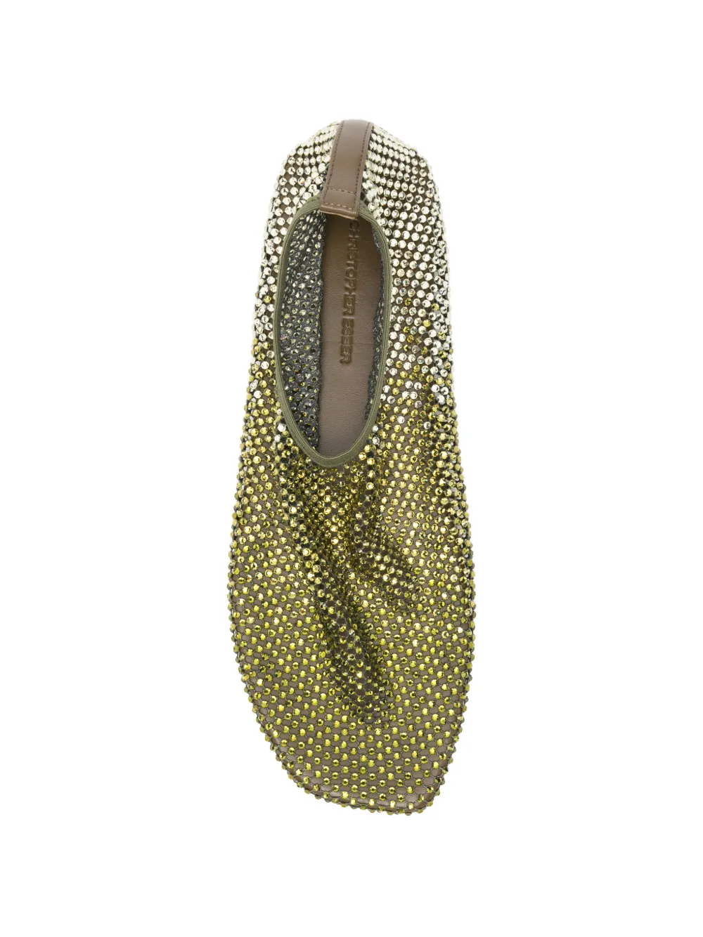 Christopher Esber Minette crystal-embellished ballet flats Groen