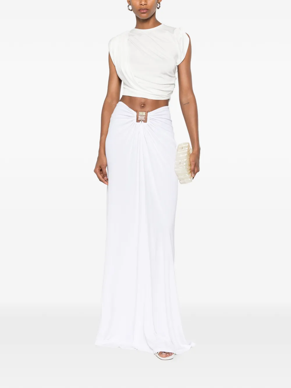  Christopher Esber Top Verve Drapeado - Blanco 