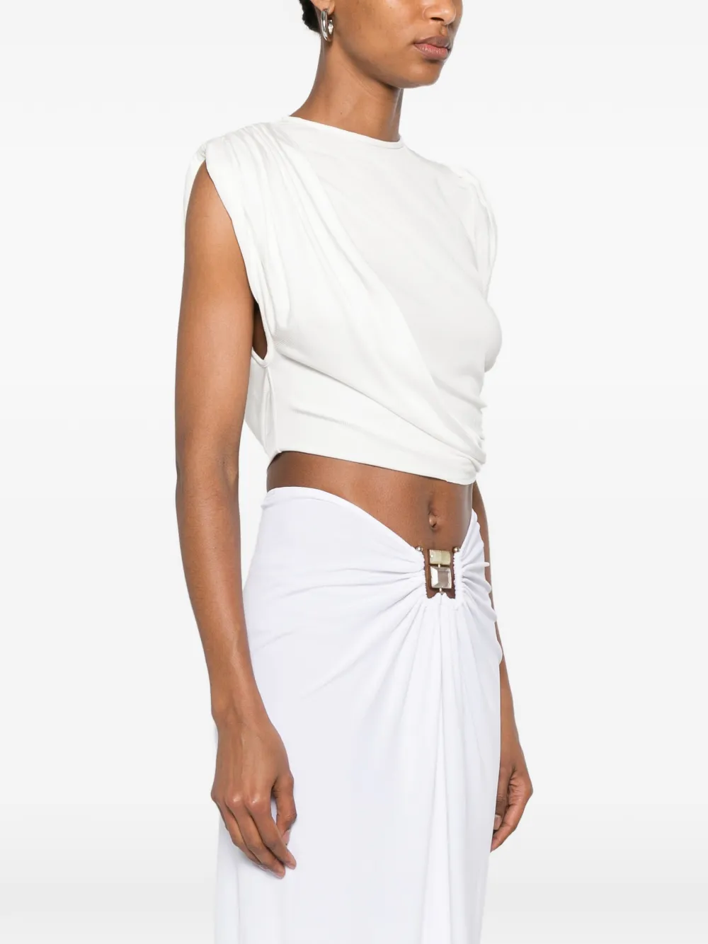  Christopher Esber Top Verve Drapeado - Blanco 