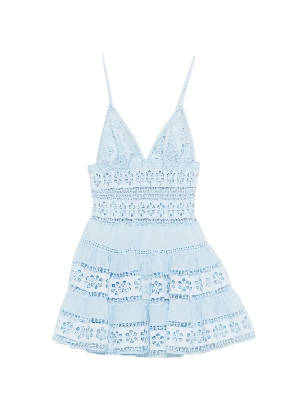 Charo Ruiz Ibiza Isca broderie-anglaise mini dress - Blue