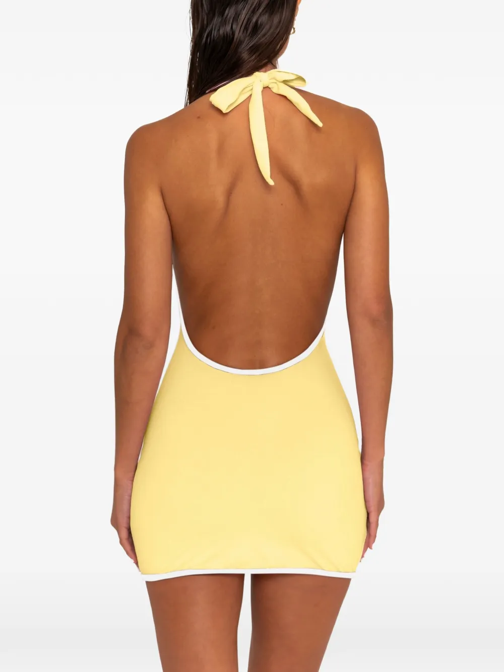  Fae Swim Ava Halterneck Mini Dress - Yellow 
