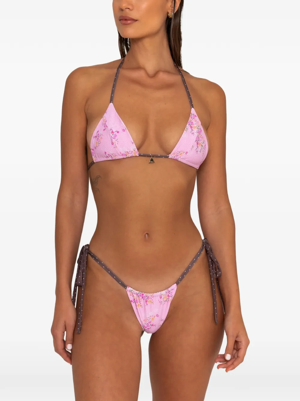  Fae Swim Birdie Reversible Floral Bikini Bottoms - Pink 