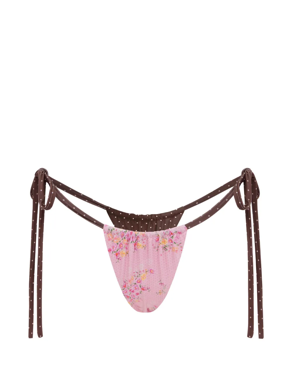 FAE SWIM Slip bikini Birdie a fiori - Rosa