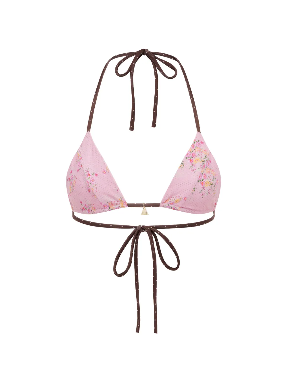 FAE SWIM Top bikini Honey reversibile a fiori - Rosa