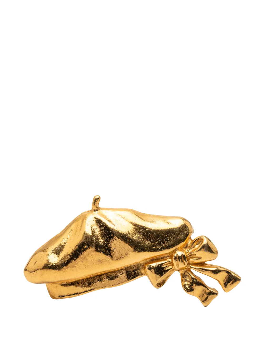 CHANEL Pre-Owned 20th Century Gold Plated Beret Hat Brooch costume brooch - Oro