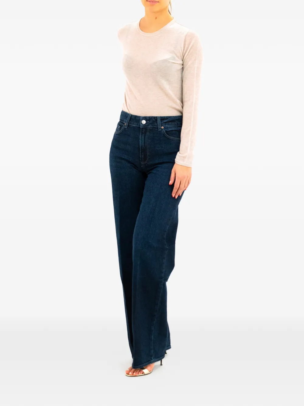  Majestic Filatures Crew-neck Long-sleeved Top - Neutrals 
