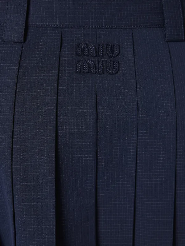 Miu Miu プリーツ スカート | ブルー | FARFETCH JP