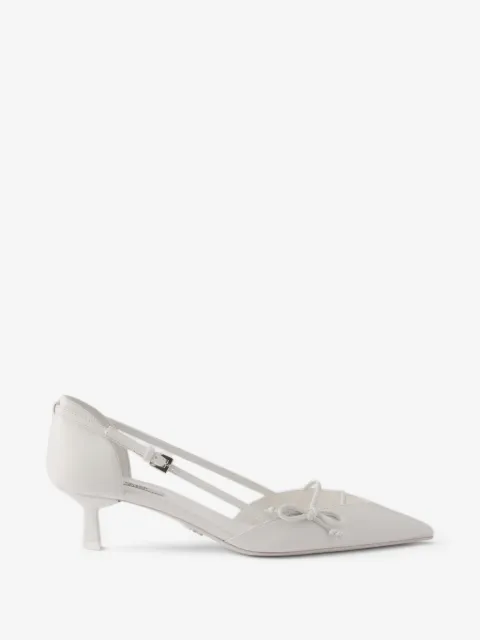 Prada open-side leather pumps