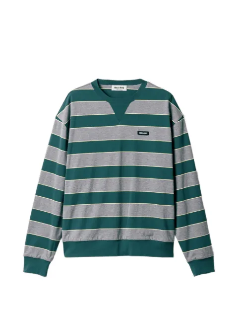 Miu Miu sudadera con parche del logo