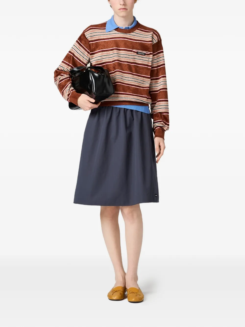  Miu Miu Chenille Sweater - Brown 