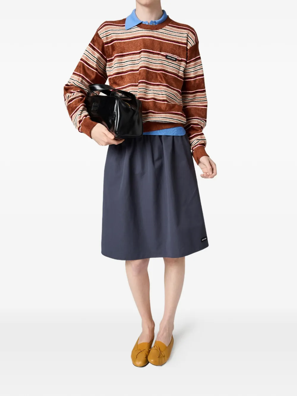  Miu Miu Chenille Sweater - Brown 