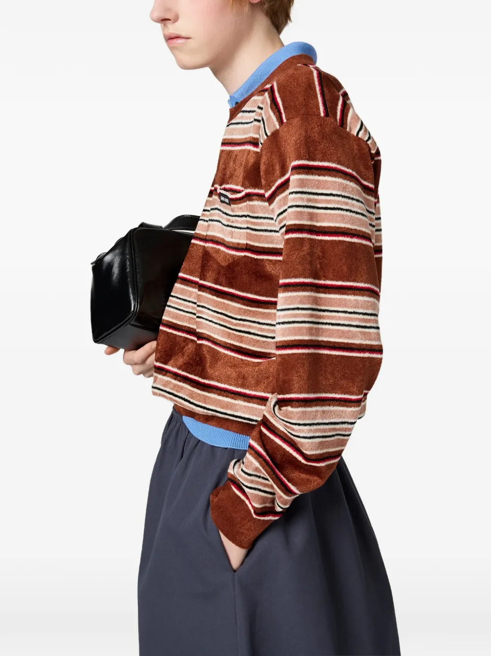 Miu Chenille trui Bruin