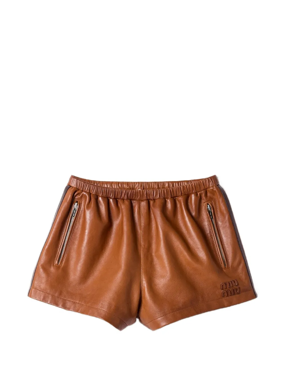 Miu Miu Shorts a righe - Marrone