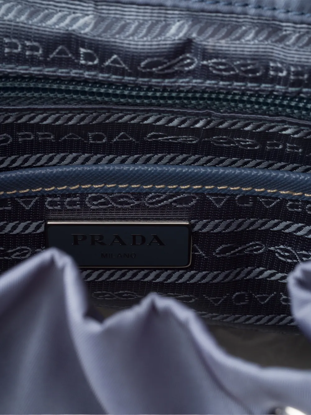 Prada Kleine Re-Nylon rugzak Blauw